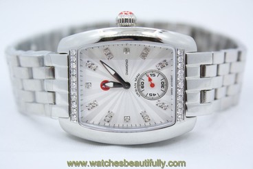MICHELE URBAN MINI STAINLESS STEEL CUSTOM DIAMOND ENCRUSTED WATCH MWW02A00A0942