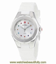 Fake AAA MICHELE TAHITIAN JELLY BEAN COLOR TOPAZ WHITE W SILVER DIAL WATCH MWW12P000001 Watch