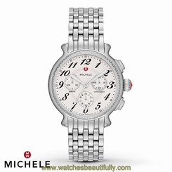 MICHELE FLUETTE DIAMOND MWW24A000001 WOMENS STAINLESS STEEL WATCH $1695. RETAIL