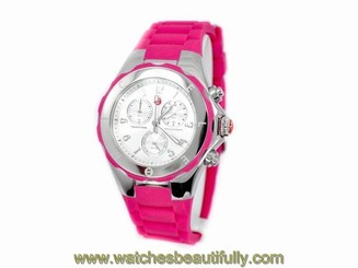 New In Box Michele Tahitian Jelly Bean Pink Womens Watch MWW12F000042