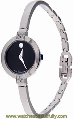Movado Women's 605855 Bela Diamond Accented Swiss Quartz Bangle Bracelet Watch 775924628363