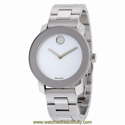 MOVADO BOLD WOMEN'S STEEL BRACELET & CASE SWISS QUARTZ ANALOG WATCH 3600334