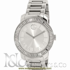 Movado Bold 3600249 Baguette Crystal Silver Dial 40 mm Ladies Watch