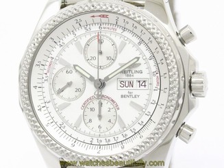 Polished BREITLING Bentley GT Steel Automatic Mens Watch A13362 (BF110237)