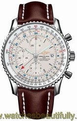 Breitling Navitimer World Silver GMT Chronograph 46mm Mens Watch A2432212/G571 845960002325