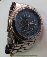 BREITLING Men's Watch Automatic Chronograph Stainless Steel+ Box+Manul B2 A42362