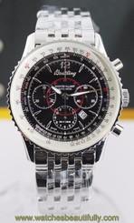 AUTHENTIC BREITLING MONTBRILLANT A4133012 B408 BLACK DIAL AUTOMATIC MEN'S WATCH