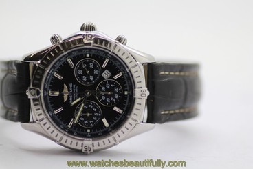Breitling Stainless Steel Shadow Flyback Chronograph Automatic Mens Watch A35312