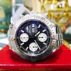 Breitling SUPEROCEAN A13340 Day/Date Blac Dial Chronograph Automatic Men's Watch