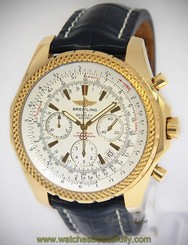 Breitling Bentley Motors 18k Yellow Gold 48mm Mens Watch Box/Books K25362