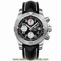 Breitling Avenger II Chronograph Steel/Leather Men's Watch A1338111/BC33-435X