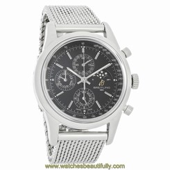 Breitling Transocean Mens Swiss Moonphase Chronograph Watch A1931012/BB68