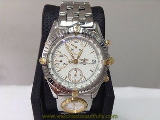 BREITLING Ref. B13050 CHRONOMAT UTC 18K Y/Gold & S/Steel 40mm Automatic! SUPERB!