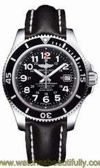 Breitling Superocean II 42mm Steel/Leather Men's Watch A17365C9/BD67-428X