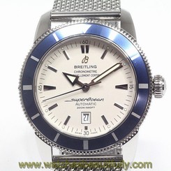 Pre-Owned BREITLING SuperOcean A17320 Men's White Shell SS Automatic Watch, MD