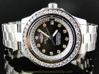 Brand New Ladies/Womens Breitling Aeromarine Colt Ocean Diamond Watch 2.75 Ct