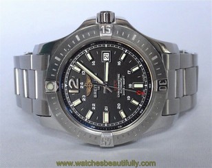 BREITLING Colt 44mm black dial 2015, under warranty, stunning, Full Set A1738811