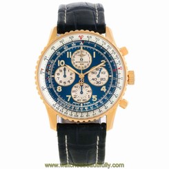 Breitling Navitimer Airborne 18K Yellow Gold Blue Dial Watch K33030