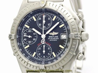 Polished BREITLING Chronomat Black Bird Steel Automatic Watch A13350 (BF095148)
