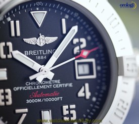 Breitling Men's Avenger II Seawolf Steel on Anthracite Military Strap Black Face