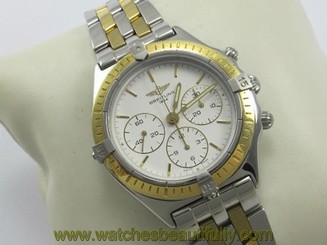 BREITLING CHRONO CALLISTO SERIE SPECIALE 18K GOLD & STEEL MENS D11047 *RARE*