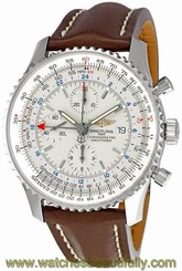Breitling Men's A2432212-G571BRLD Navitimer World Silver Dial Watch with Tang 845960002325