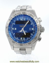 Breitling B1 Superquartz 43.2mm Blue Dial Watch A7836223 Serviced + Warranty