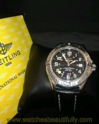 Breitling Mens Watch With Leather Band A17040