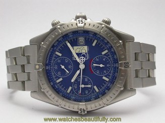 BRETILING A13050.1 CHRONOMAT USAF LIMITED EDITION 40MM BLUE DIAL MENS WATCH