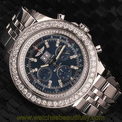 BREITLING FOR BENTLEY 6.75 A4436412 LUXURY MEN'S WATCH DIAMONDS BEZEL GENUINE
