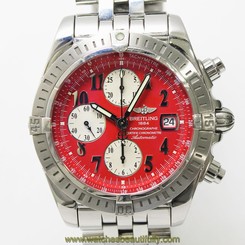 Authentic Breitling Chrono Matt Evolution REF.A13356 SS self-winding Watch 988
