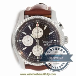 Breitling Bentley Mark VI Complications 19 Steel Platinum Brown Watch P1936212