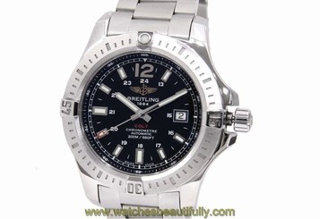 Pre-Owned BREITLING Colt A17388 Men's SS Black Dial Automatic Watch, MD
