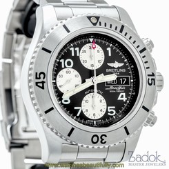  Breitling SuperOcean Steelfish Chronograph Diver Watch Black Dial A13341C3
