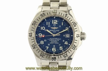 Pre-Owned Breitling Super Ocean Chrono Blue Dial Men's Automatic Watch A17360,MR