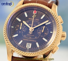 Breitling Men's Bentley Mark VI 18K Solid Rose Gold Chrono Watch Chocolate Dial