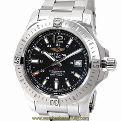 Pre-Owned Breitling Colt Chrono SS Black Dial Men's Automatic Watch A17388, MR