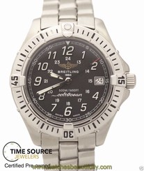 Breitling Colt Stainless Steel Black Dial Quartz 38mm A64350 Watch?