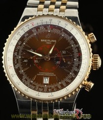 Breitling Montbrillant Legende C23340 Steel Rose Gold Brown 2 Year Warranty #255