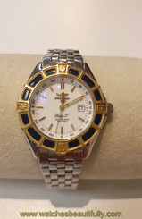 **PRE-OWNED** BREITLING LADY J 18KYG/STEEL*FREE SHIPPING IN US**