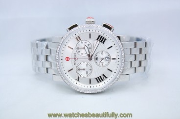 MICHELE SPORT SAIL STAINLESS CUSTOM DIAMOND ENCRUSTED WATCH MWW01K000102
