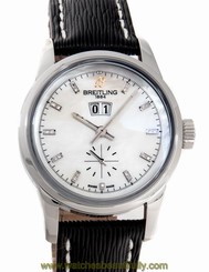 NEW Breitling Transocean 38 Automatic Mother of Pearl Strap Watch A1631012/A765