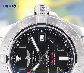 Breitling Men's Avenger II Seawolf Automatic Steel on Steel Bracelet Black Face
