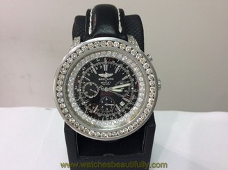 BREITLING Ref. A25362 Bentley Motors 52mm Chronograph w/ 10cts Diamonds! SUPERB!