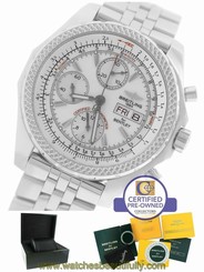 Breitling Bentley GT Day-Date Chronograph White Stainless A13362 44.8mm Watch