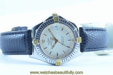 BREITLING SIRIUS PERPETUAL QUARTZ WOMEN'S WATCH 32MM RAR STEEL/GOLD CREAM