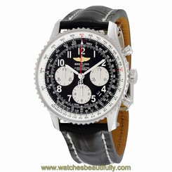 Breitling Navitimer 01 Chronograph Black Leather Mens Watch AB012012/BB02BKCD