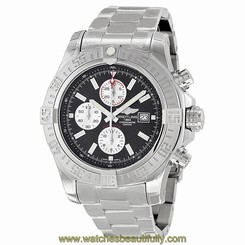 Breitling Mens Super Avenger II Black Automatic Swiss Made Watch A1337111/BC29SS 845960051958