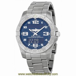 Breitling Aerospace Evo Blue Dial Mens Watch E7936310-C869TI 845960054393