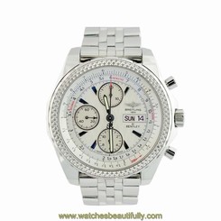 Breitling Bentley A13362 White Dial Day Date Stainless Automatic Men's Watch
